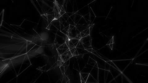 Rotating with dots and triangles, showing network and data transfer. Exchange of Stock Footage 114117062