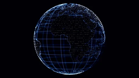 Rotating Dotted Globe Video stock 42756468