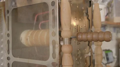Rotating Dough Baking in Commercial Oven at Bakery Kitchen in Sydney, Australia Stock Footage 345659540