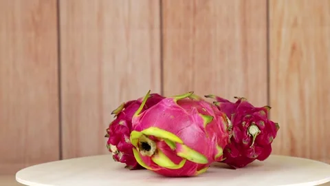 Rotating Dragon Fruit Display Stock Footage 310283246