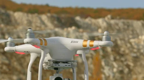 Rotating drone in air Stock Footage 68782878