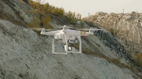 Rotating drone in air Stock Footage 68782887