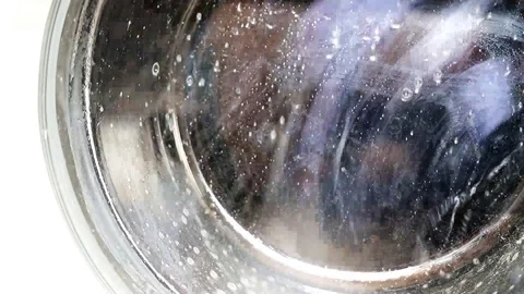 Rotating drum of the washing machine Video stock 107696321