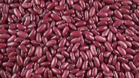 Rotating Dry Red Beans Highlighting Their Nutritional Value and Versatility. Stock Footage 319762281