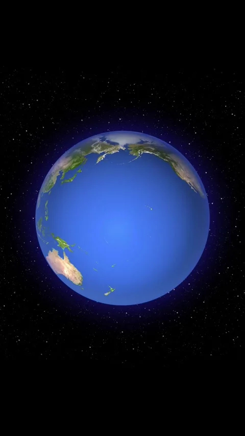 Rotating Earth 3D animation vertical video Americas view space background s.. Stock Footage 344282233