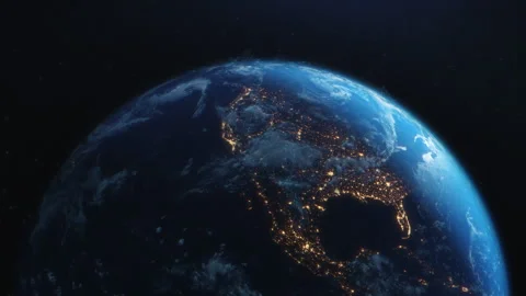 Rotating earth  4K Stock Footage 248051727