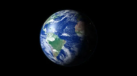Rotating Earth Alpha Stock Footage 34578732
