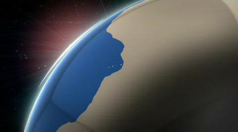 ROTATING EARTH AND THE SUN Stock Footage 852275