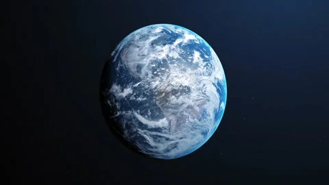 Rotating Earth animation with clouds and... | Stock Video | Pond5