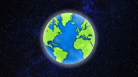 Rotating earth animation 動画素材 220055113