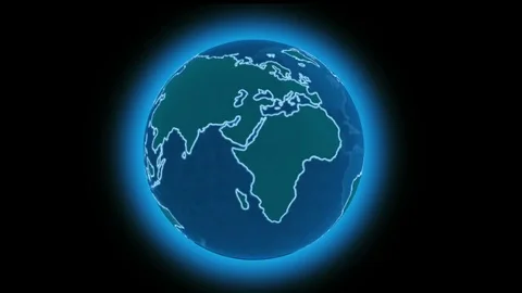 Rotating earth with atmosphere Stock Footage 70291466