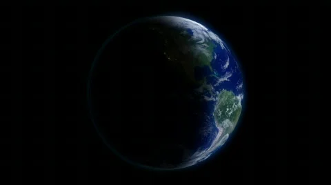 Rotating Earth Day &amp; Night Video stock 631760