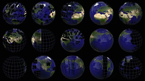Rotating earth. Design. Animated background. Stock Footage 160850206