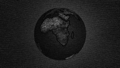 Rotating Earth With Digital Static Noise 3 Stock Footage 126203961