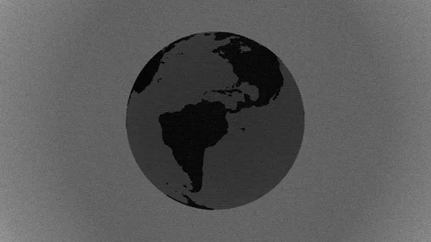 Rotating Earth With Digital Static Noise 9 Stock Footage 126243814