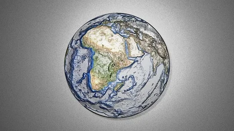 Rotating Earth With Digital Static Noise 18 Stock Footage 126259555