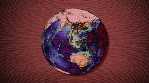 Rotating Earth With Digital Static Noise 21 Stock Footage 126259643