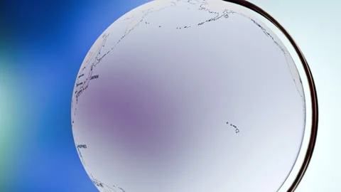 Rotating Earth Globe Approaches Cuba  Stock Footage 314451828