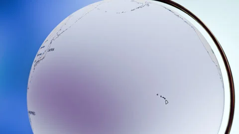 Rotating Earth Globe Approaches Denmark  Video stock 314451858