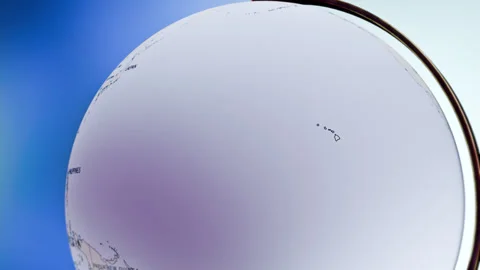 Rotating Earth Globe Approaches Kosova  Stock Footage 314457398
