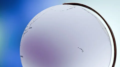 Rotating Earth Globe Approaches Latvia  Stock Footage 314457448