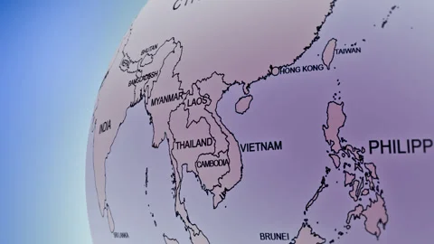 Rotating Earth Globe Approaches Mali  Stock Footage 314458466