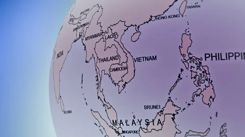 Rotating Earth Globe Approaches Niger Stock Footage 314459958
