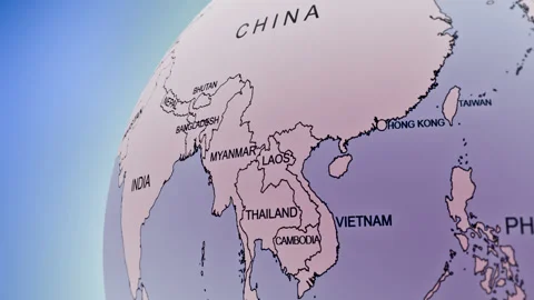 Rotating Earth Globe Approaches Sudan  Stock Footage 314461175
