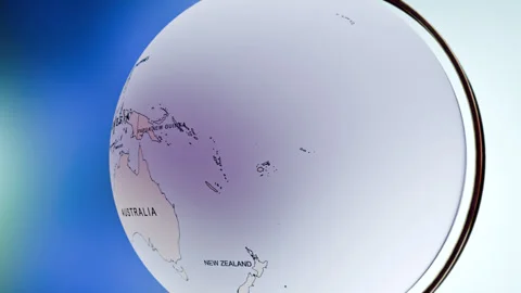 Rotating Earth Globe Approaches Uruguay  Stock Footage 314461981