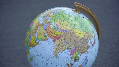 Rotating Earth Globe On The Background. Stock Footage 135613037