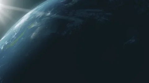 Rotating Earth globe, view from space seamless loop. 4K clip Stock Footage 72718127