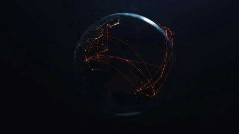 Rotating earth night 4K  Stock Footage 248052043