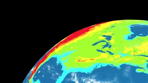 Rotating Earth planet isolated on black background. Topographic relief map. Stock Footage 121266447