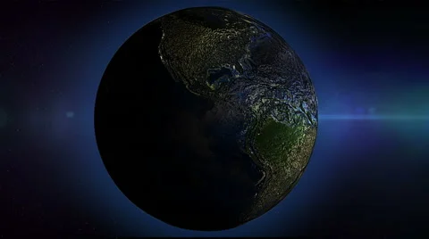 Rotating Earth Seamless Loop, earth surface is rough bumped 3d look Stock Footage 45029976
