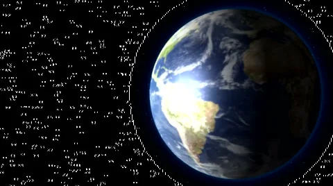 Rotating Earth in Space Stock Footage 5505085