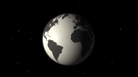 Rotating Earth Space Warp Eastern to Western Hemisphere Stock Footage 140153474