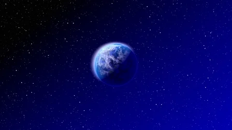 Rotating Earth, stars in background. | Stock Video | Pond5