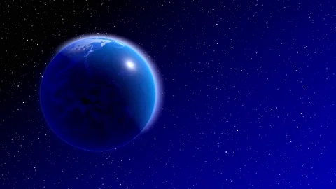 Rotating Earth, stars in background. | Stock Video | Pond5