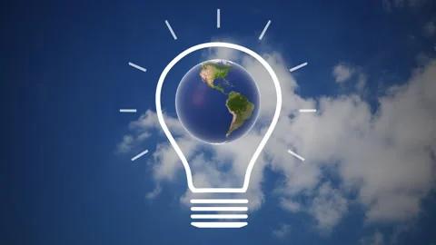 Rotating Earth Symbolizing International Day of Light Stock Footage 294522097