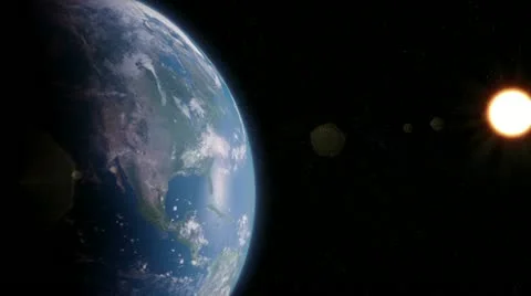 Rotating earth view from space Stock Footage 10889446