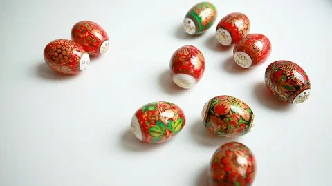 Rotating Easter eggs Stock Footage 128695199