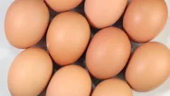 Rotating Of Egg , Top View Stock Footage