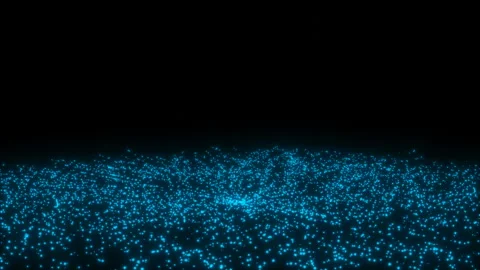 Rotating ellips. Space disk. Particles of light tending to the light. Seamless Stock Footage 101381424