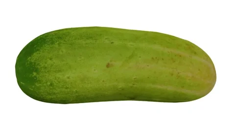 Rotating Emerald White Cucumber on White Background (Looping) Video stock 150234082