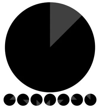 Rotating empty radar screen or sonar display. Segmented circles with thin sli Stock-Illustration