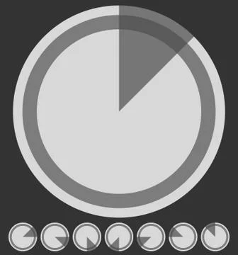 Rotating empty radar screen or sonar display. Segmented circles with thin sli Stock-Illustration