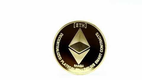 Rotating ethereum coin Stock Footage 90481735