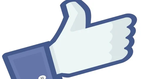 Rotating Facebook thumb up button, 4K Stock Footage 72417011