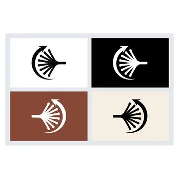 Rotating Fan Abstract Vector Icons Set Stock Illustration