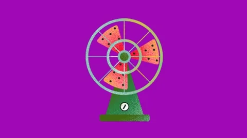 Rotating Fan Chroma Key Animation Loop 動画素材 340301150